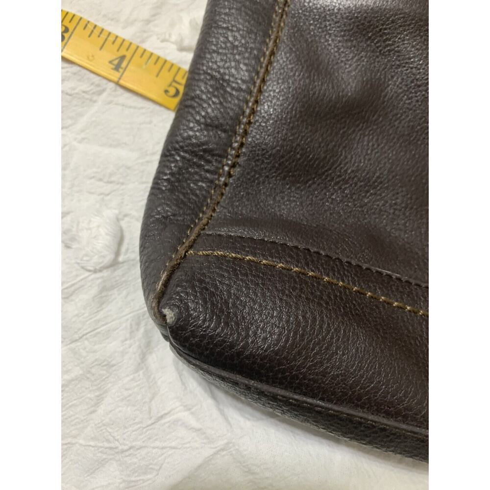 The Sak Lucia Dark Brown Pebbled Leather Crossbody Bag Adjustable Strap Pockets - Picture 11 of 12